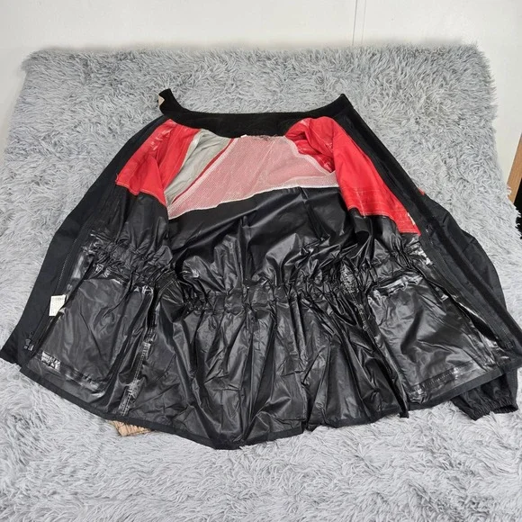 Tour Master Mens XL Red Black Tan PVC Coated Nylon Riding Motorcycle Jacket - Picture 7 of 12